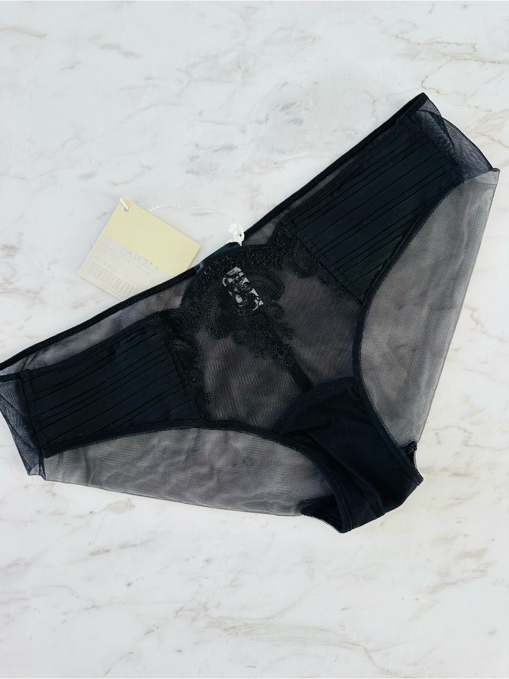 La Perla Glamour Black Sheer Lace Panties
